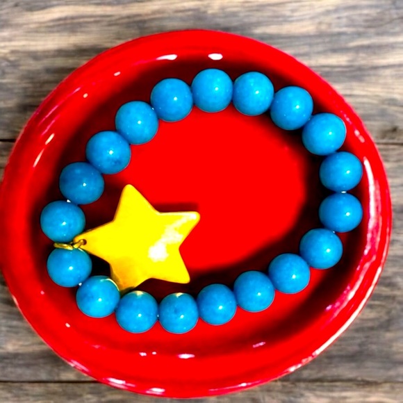 Blue Bracelet with Gold Star - Picture 1 of 1
